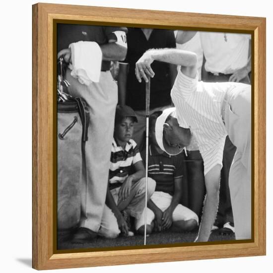 Golfer Ben Hogan Playing US Open Tournament While Smoking on Cherry Hills Course. Denver, Colorado-Ralph Crane-Framed Premier Image Canvas