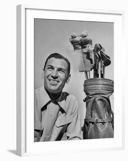 Golfer Ben Hogan with Golf Bag-Martha Holmes-Framed Premium Photographic Print