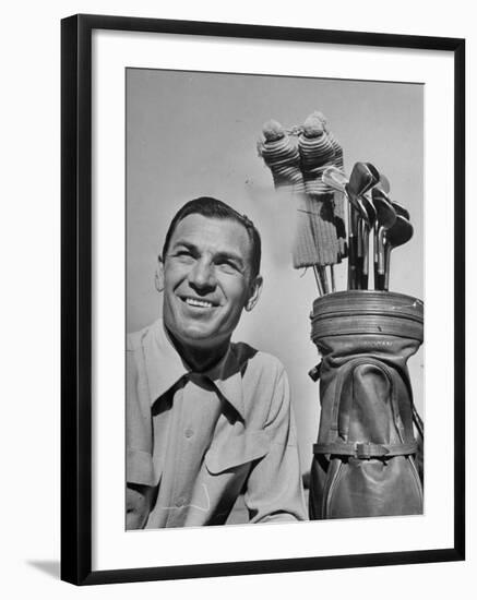 Golfer Ben Hogan with Golf Bag-Martha Holmes-Framed Premium Photographic Print