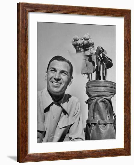 Golfer Ben Hogan with Golf Bag-Martha Holmes-Framed Premium Photographic Print