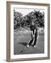 Golfer Claude Harmon Leading with Left Hip as He Hits Ball-J. R. Eyerman-Framed Premium Photographic Print