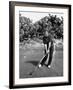 Golfer Claude Harmon Leading with Left Hip as He Hits Ball-J. R. Eyerman-Framed Premium Photographic Print