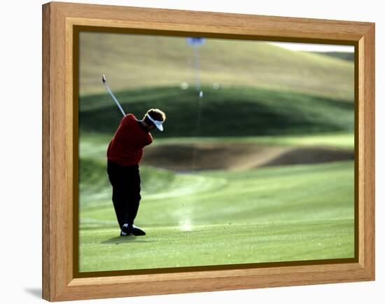 Golfer in Action-null-Framed Premier Image Canvas