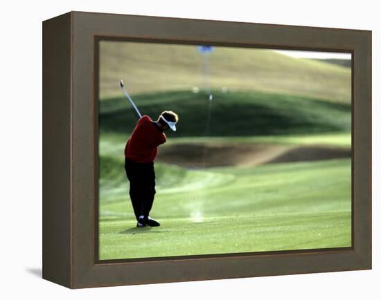 Golfer in Action-null-Framed Premier Image Canvas