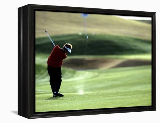 Golfer in Action-null-Framed Premier Image Canvas