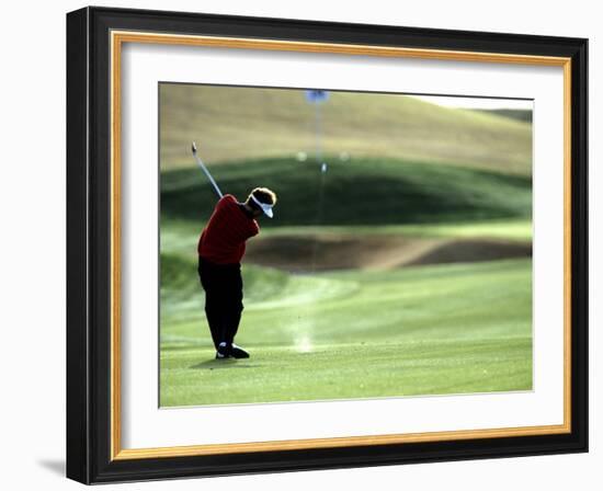 Golfer in Action-null-Framed Photographic Print