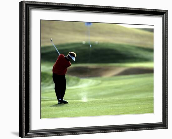 Golfer in Action-null-Framed Photographic Print