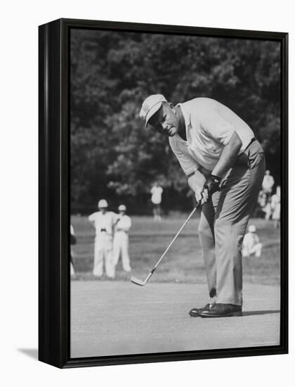 Golfer Jack Nicklaus Playing Golf-John Dominis-Framed Premier Image Canvas