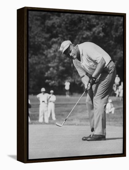 Golfer Jack Nicklaus Playing Golf-John Dominis-Framed Premier Image Canvas