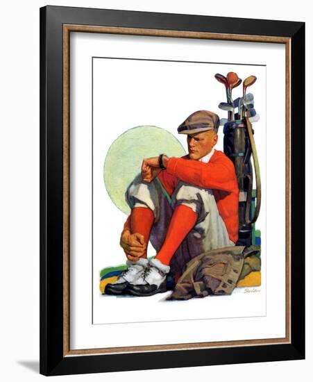 "Golfer Kept Waiting,"September 12, 1931-John E. Sheridan-Framed Giclee Print