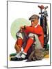 "Golfer Kept Waiting,"September 12, 1931-John E. Sheridan-Mounted Giclee Print