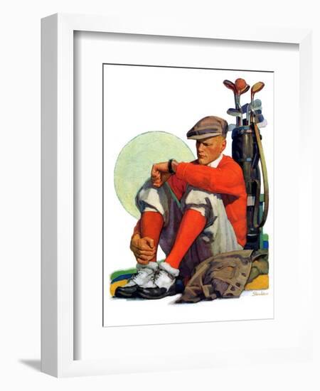 "Golfer Kept Waiting,"September 12, 1931-John E. Sheridan-Framed Giclee Print