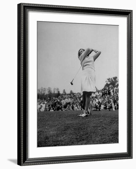 Golfer Mildred "Babe" Didrickson Playing in the Washington Post Golf Tournament-Martha Holmes-Framed Premium Photographic Print