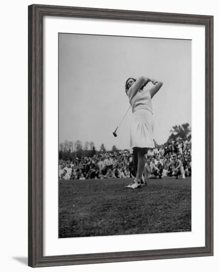 Golfer Mildred "Babe" Didrickson Playing in the Washington Post Golf Tournament-Martha Holmes-Framed Premium Photographic Print