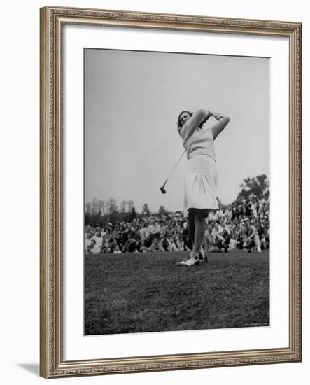 Golfer Mildred "Babe" Didrickson Playing in the Washington Post Golf Tournament-Martha Holmes-Framed Premium Photographic Print