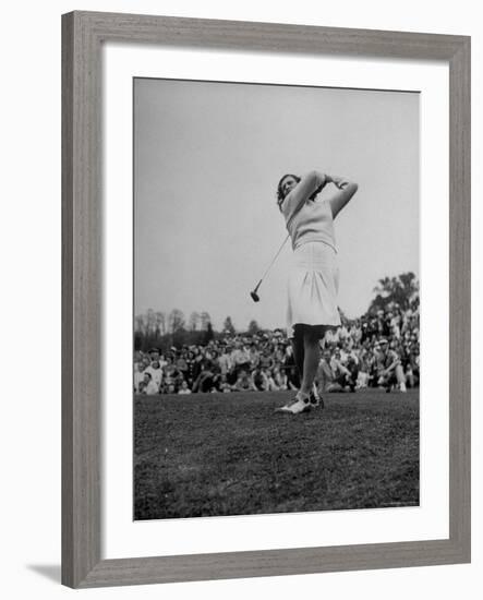Golfer Mildred "Babe" Didrickson Playing in the Washington Post Golf Tournament-Martha Holmes-Framed Premium Photographic Print