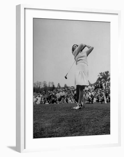 Golfer Mildred "Babe" Didrickson Playing in the Washington Post Golf Tournament-Martha Holmes-Framed Premium Photographic Print