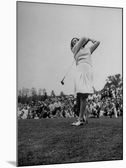 Golfer Mildred "Babe" Didrickson Playing in the Washington Post Golf Tournament-Martha Holmes-Mounted Premium Photographic Print