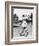 Golfer Ted Ray Swinging a Club Photograph-Lantern Press-Framed Premium Giclee Print