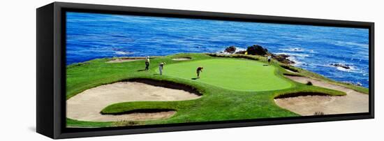 Golfers Pebble Beach, California, USA-null-Framed Premier Image Canvas