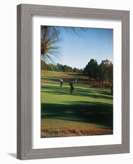 Golfers Playing on the Pinehurst No. 2 Championship Golf Course-null-Framed Photographic Print