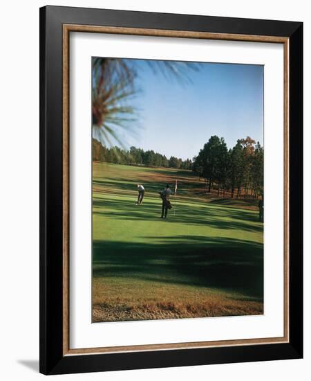 Golfers Playing on the Pinehurst No. 2 Championship Golf Course-null-Framed Photographic Print