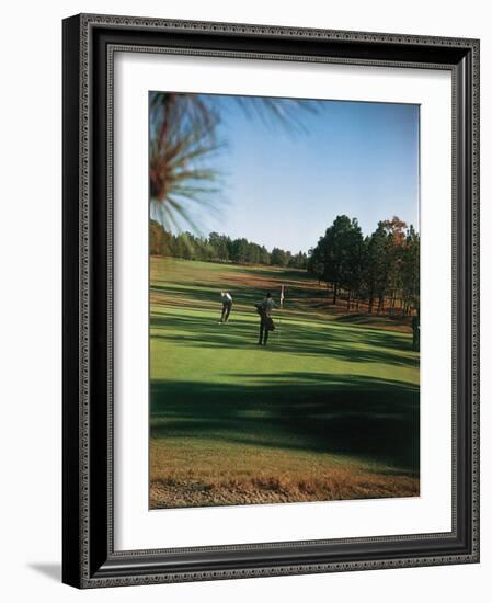 Golfers Playing on the Pinehurst No. 2 Championship Golf Course-null-Framed Photographic Print