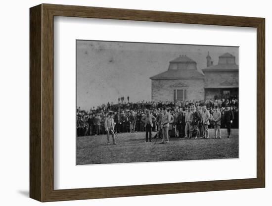 Golfers Putting at St. Andrews-null-Framed Photographic Print