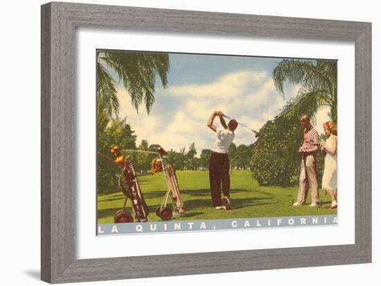 Golfing at La Quinta, California-null-Framed Art Print