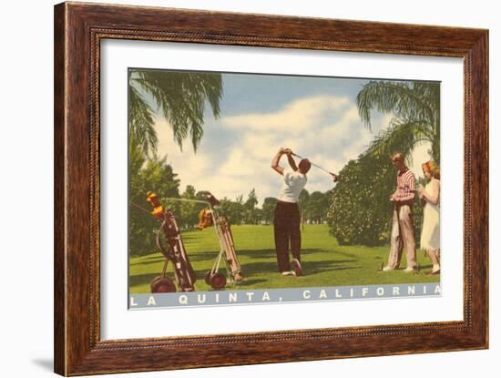 Golfing at La Quinta, California-null-Framed Art Print