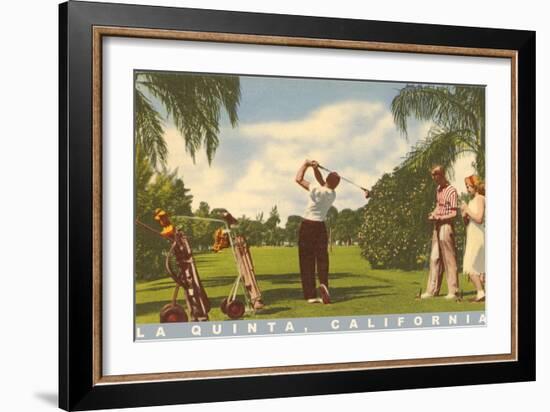 Golfing at La Quinta, California-null-Framed Premium Giclee Print