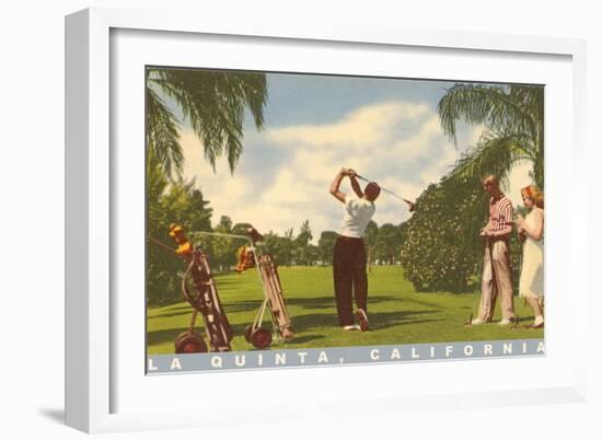 Golfing at La Quinta, California-null-Framed Premium Giclee Print