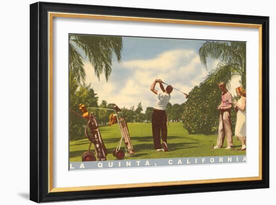 Golfing at La Quinta, California-null-Framed Premium Giclee Print