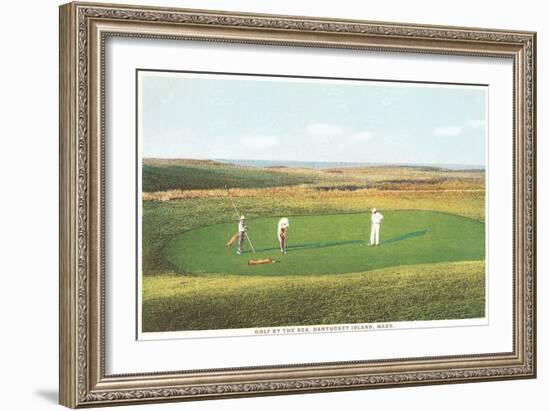 Golfing by the Sea, Nantucket, Massachusetts-null-Framed Art Print