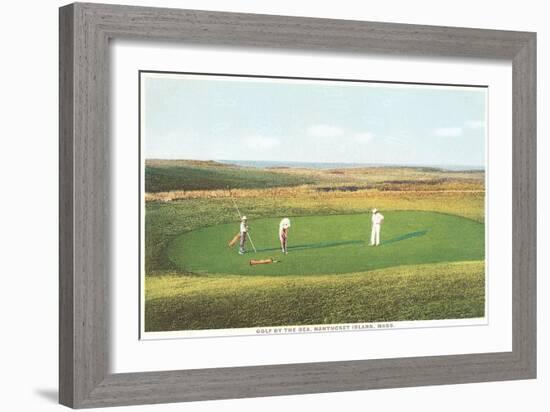 Golfing by the Sea, Nantucket, Massachusetts-null-Framed Art Print