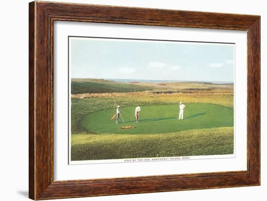 Golfing by the Sea, Nantucket, Massachusetts-null-Framed Art Print