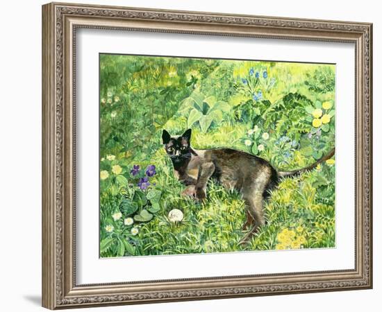 Golfing Cat-Hilary Jones-Framed Giclee Print