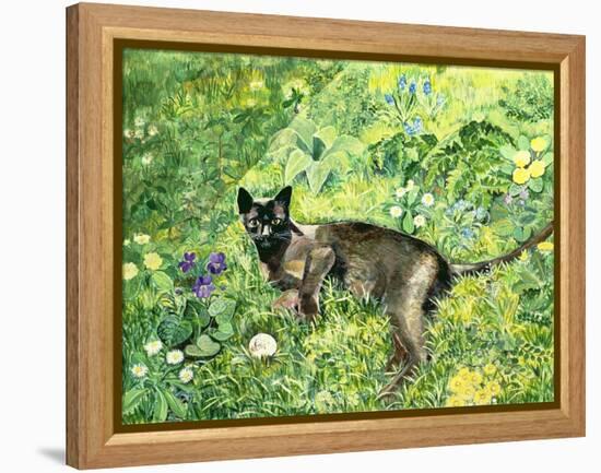 Golfing Cat-Hilary Jones-Framed Premier Image Canvas