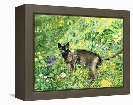 Golfing Cat-Hilary Jones-Framed Premier Image Canvas