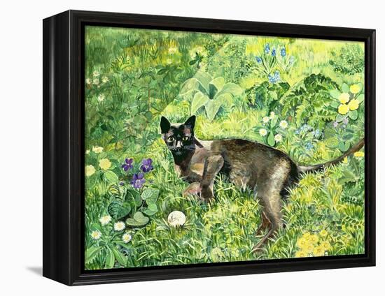 Golfing Cat-Hilary Jones-Framed Premier Image Canvas