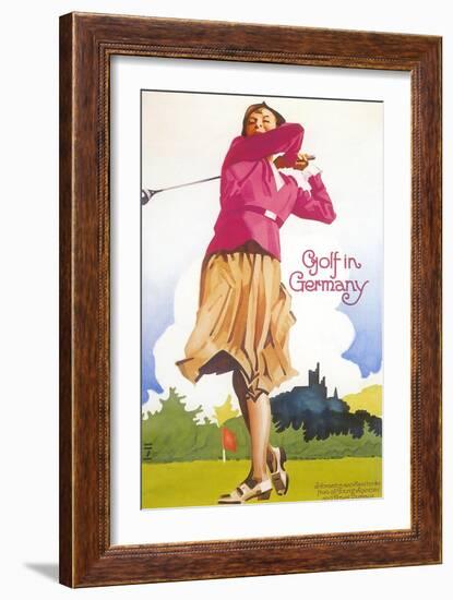 Golfing in Germany-null-Framed Art Print