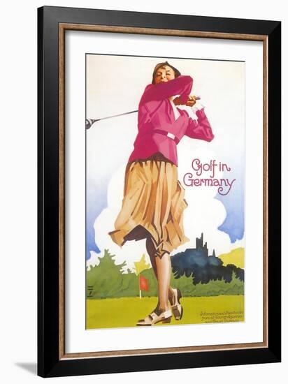 Golfing in Germany-null-Framed Art Print