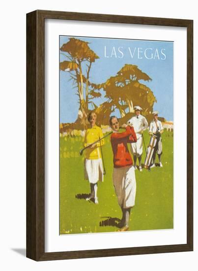Golfing in Las Vegas, Nevada-null-Framed Premium Giclee Print