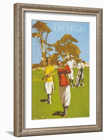 Golfing in Las Vegas, Nevada-null-Framed Art Print