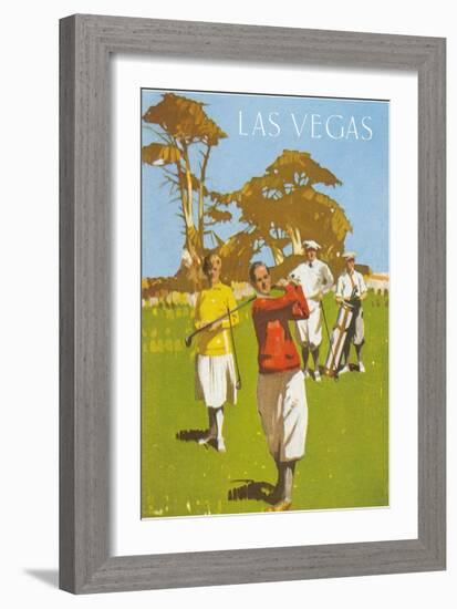 Golfing in Las Vegas, Nevada-null-Framed Art Print