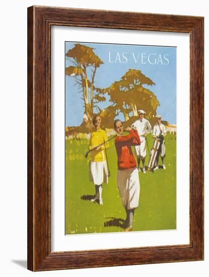 Golfing in Las Vegas, Nevada-null-Framed Art Print