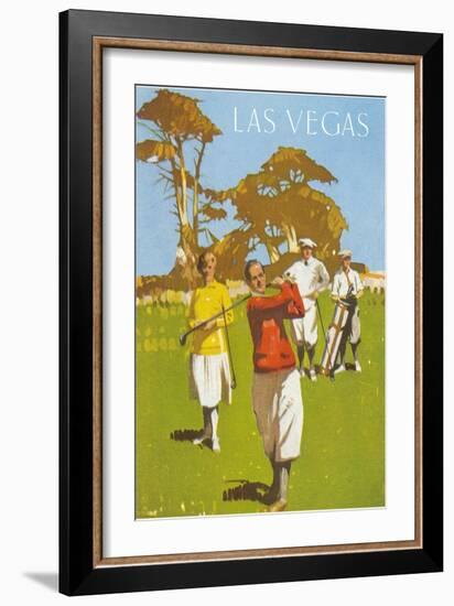 Golfing in Las Vegas, Nevada-null-Framed Art Print