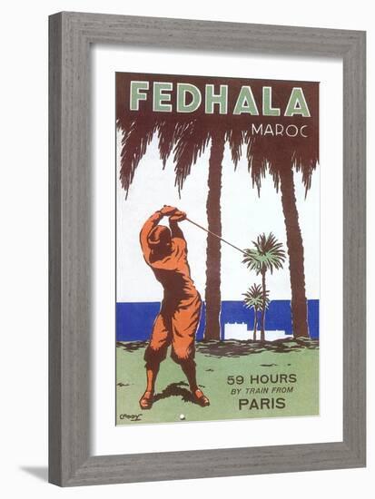 Golfing in Morocco-null-Framed Premium Giclee Print