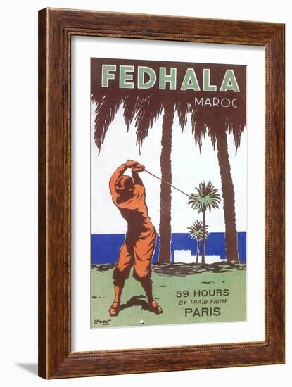 Golfing in Morocco-null-Framed Premium Giclee Print