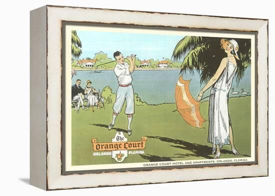 Golfing in Orlando, Florida-null-Framed Stretched Canvas